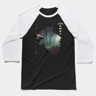 Wolf forest silhouette Baseball T-Shirt